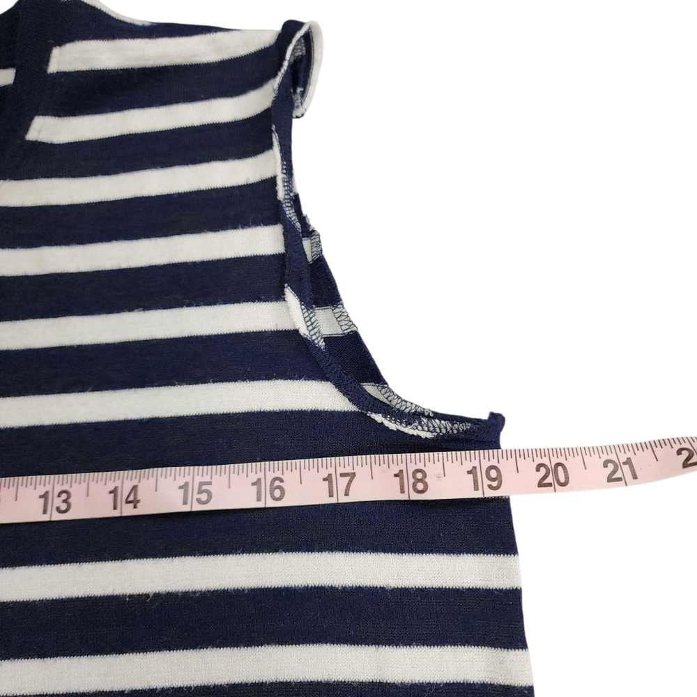 rag & bone Navy White Soft Boxy Nautical Striped Sleeveless Size XS - Picture 7 of 12